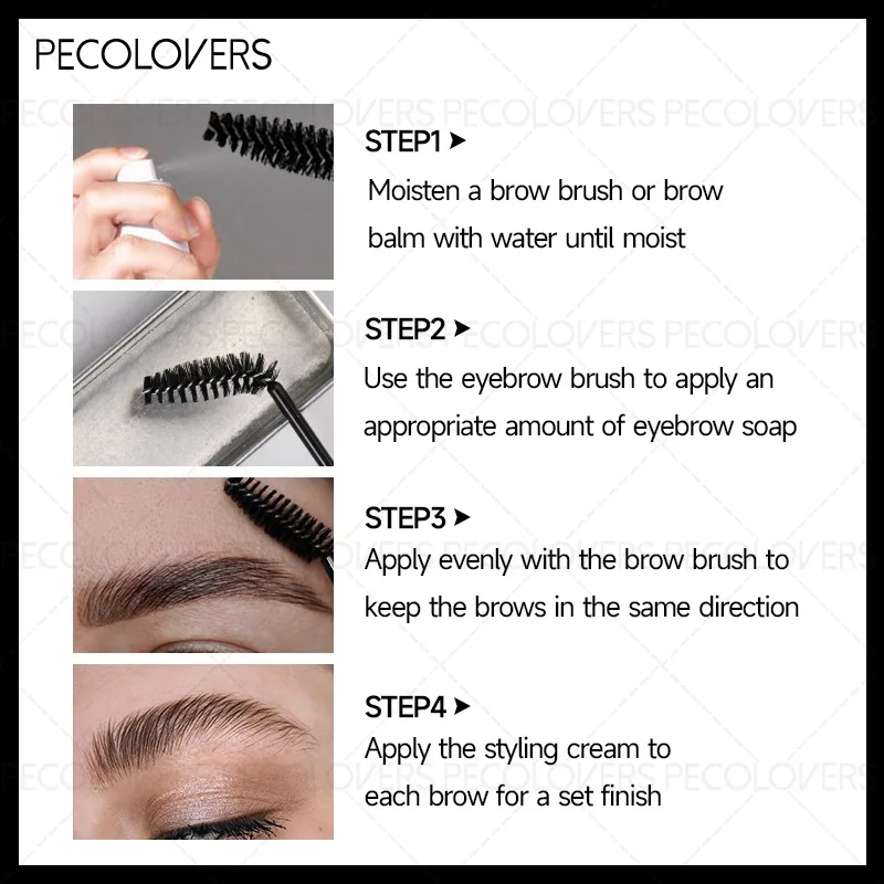 Crema para cejas con sabor a menta, peinado de cejas, duradero y natural, resistente al agua y al sudor, cosméticos para cejas