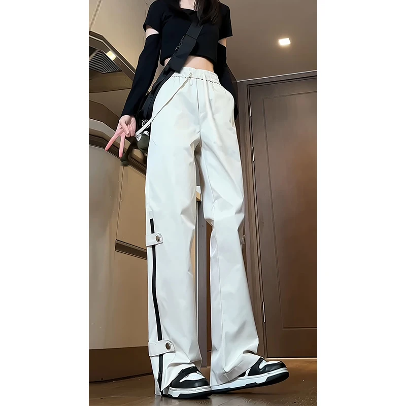 

Outdoor Waterproof Men's Nylon Trousers Zipper Design Casual Spring Faion High Street Sle American Vibe Functional Pants