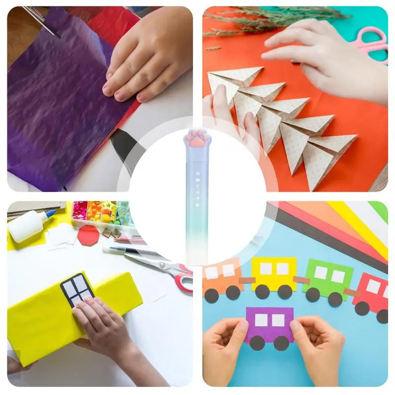 Craft Scissors For Kids Cat-Paw Shaped Craft Child-Friendly Design With Protective Cover Student Tip Scissors For Scrapbooking