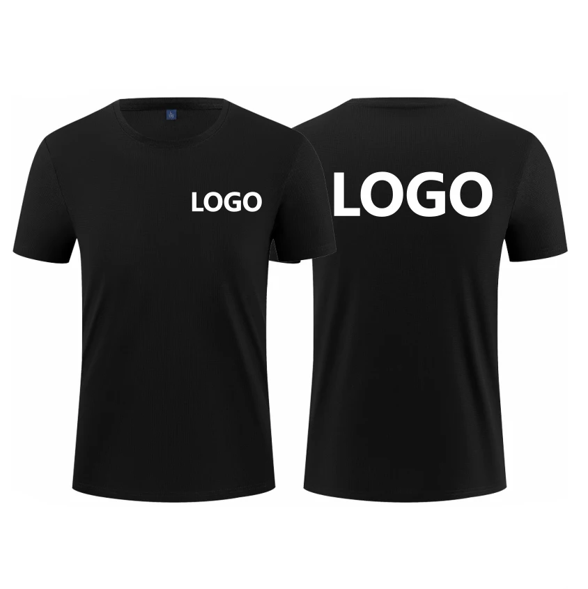 Men'S Custom Printed T-Shirts With Your Own Design/Logo/Qr Code/Photo Printed On The Front Back Or Anywhere On The Garment