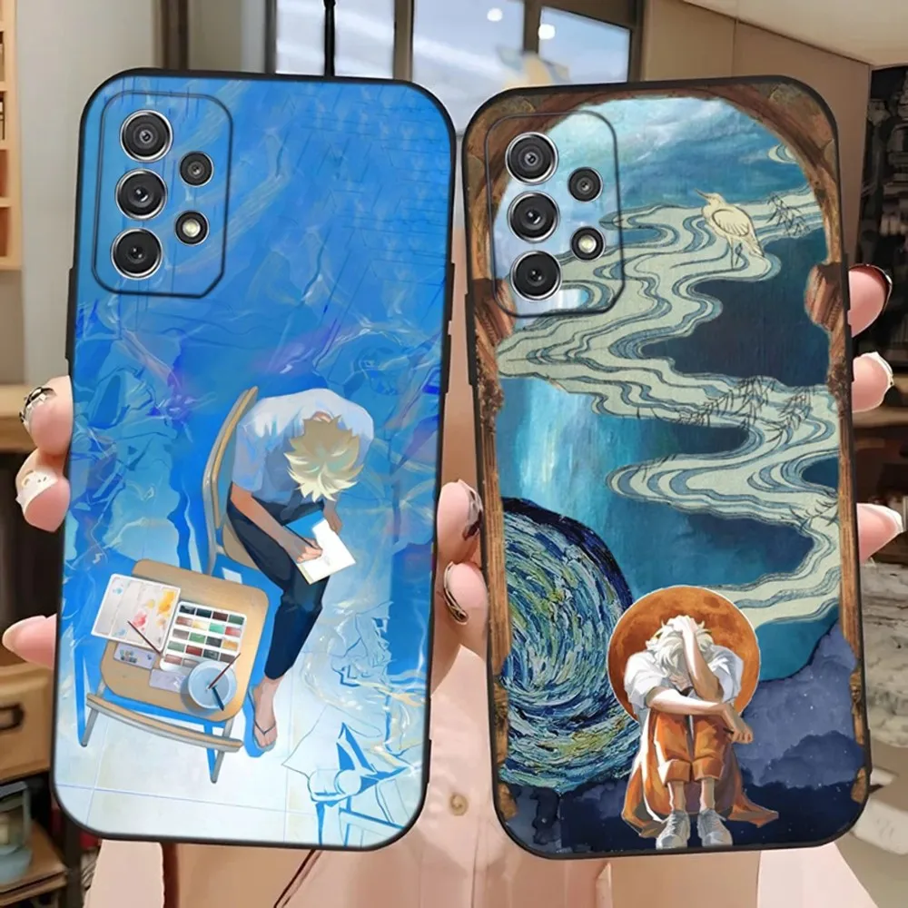 Anime Blue Period Yatorayaguchi  Phone Case For Samsung Galaxy A13,A21s,A22,A31,A32,A52,A53,A71,A80,A91 Soft Black Phone Cover