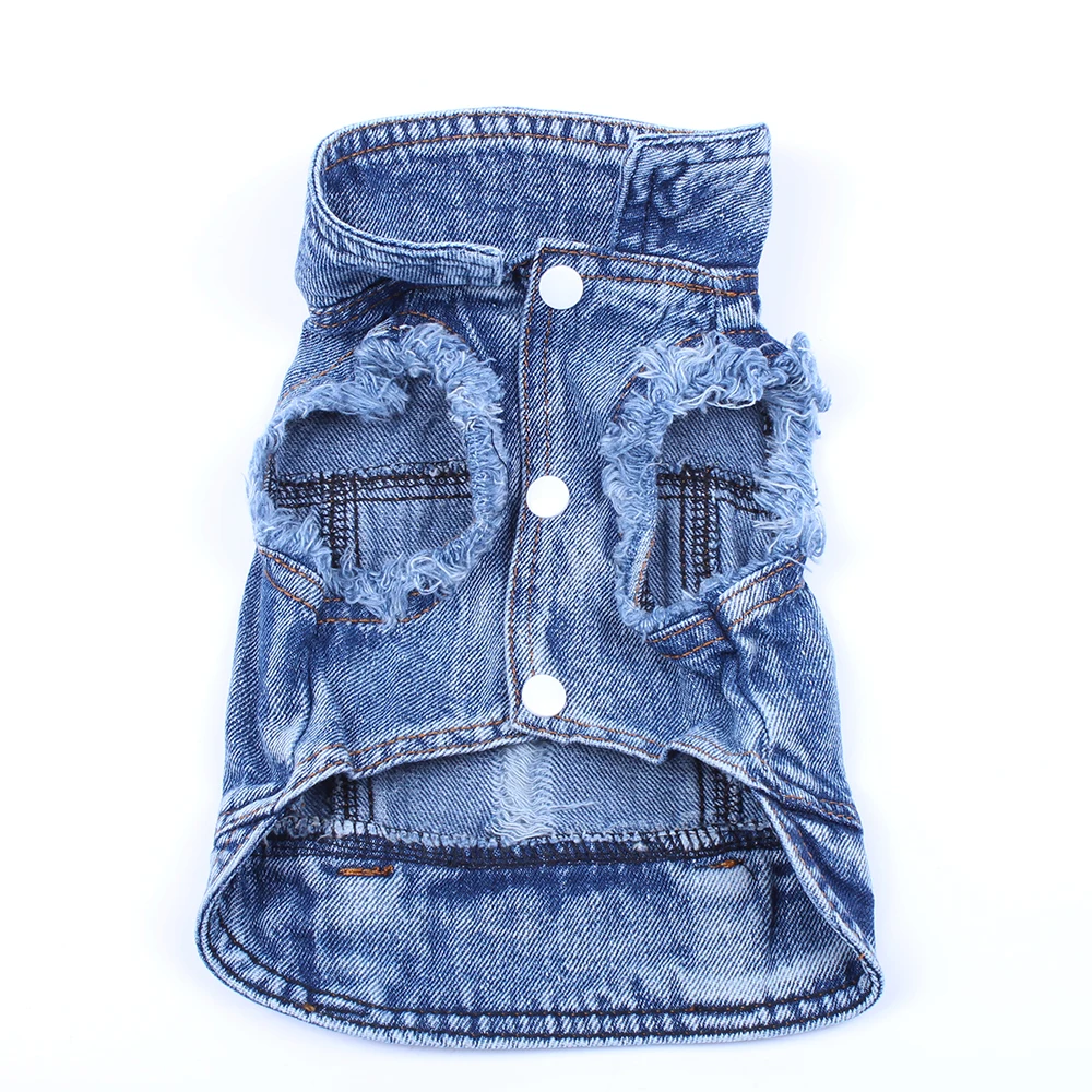 Dog Cat Jeans Jacket Pet Puppy Denim Coat Vest Spring/Autumn Clothing Apparel Outfit 5 Design