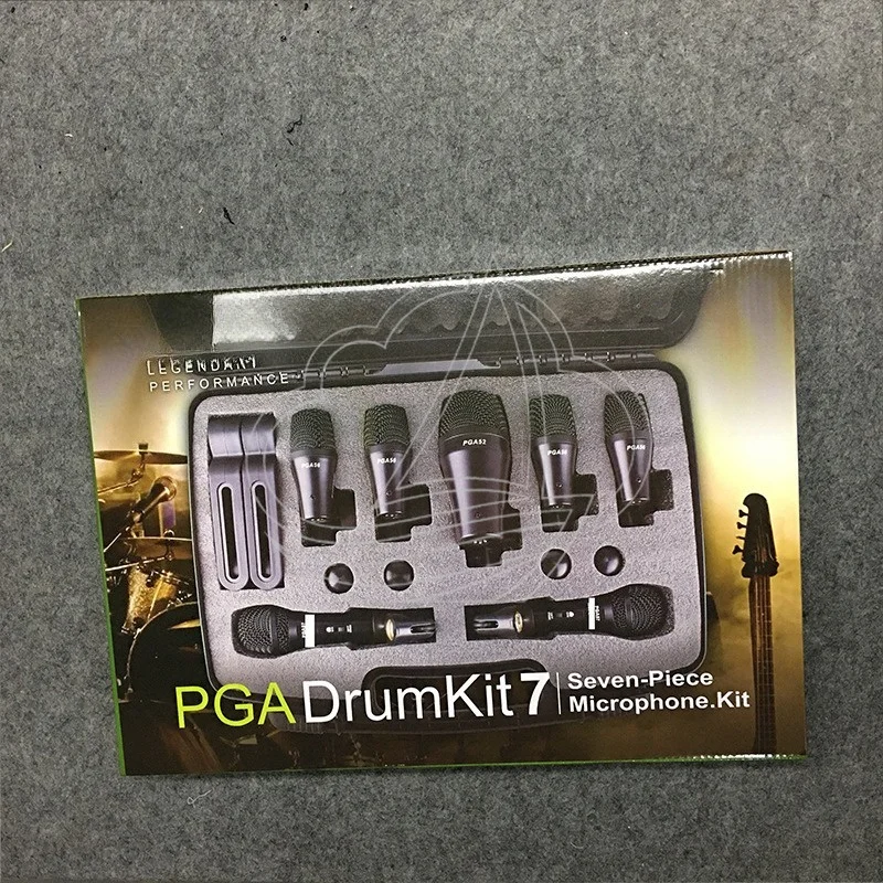 Professional Drum Microphone Kit Dual Condenser Mics Percussion Recording Accessories