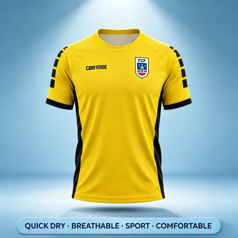 26-27 New Cape Verde Goalkeeper Design Fan Football Shirt Quick Drying Sports Leisure Match Training Men's T-shirt Parent-child