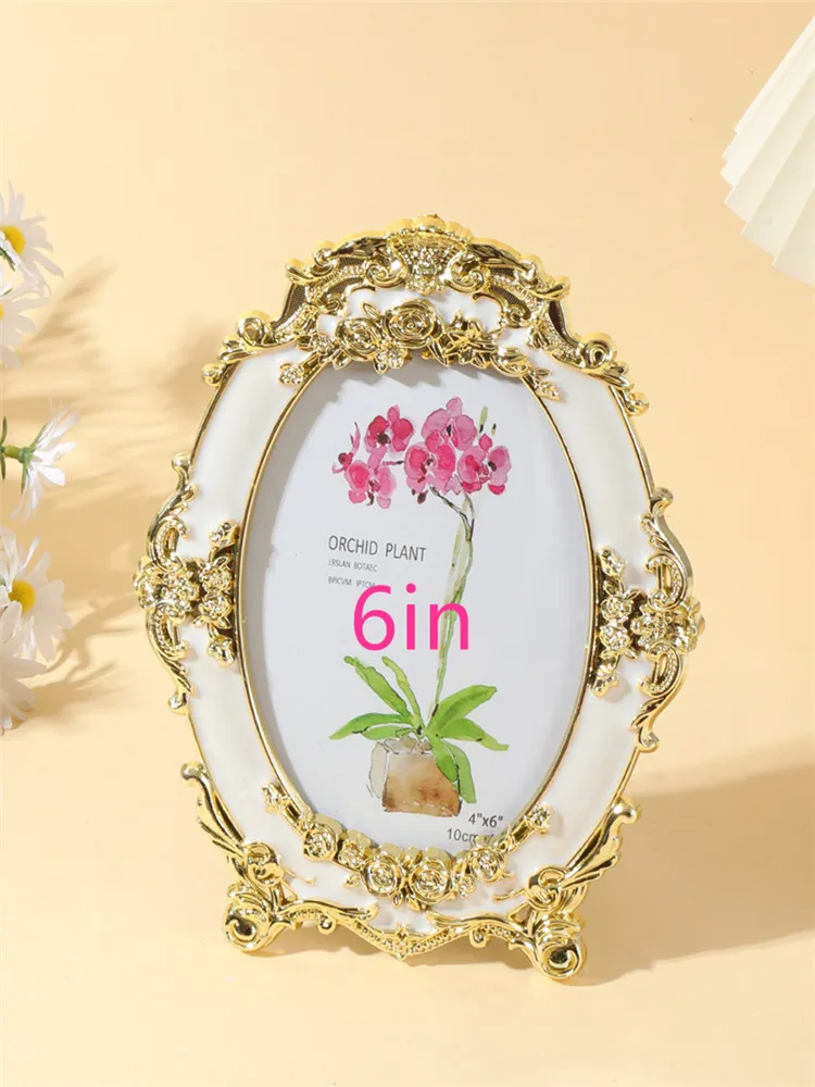1 stuk elegante fotolijst van kunststof met olie-effect, 15 cm – vintage en moderne stijlen voor woningdecoratie (willekeurig papier in de lijst).
