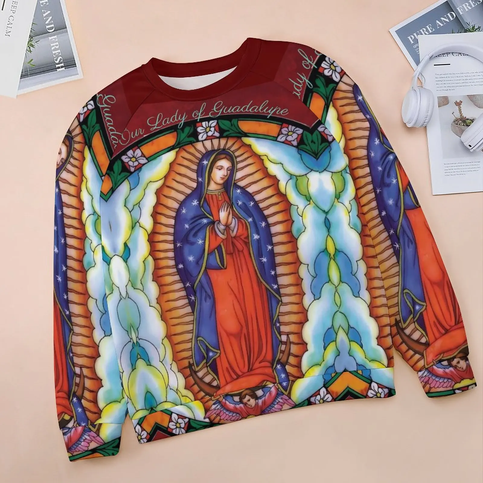 Our Lady of Guadalupe Casual Hoodies Virgin Mary Y2k Graphic Hoodie Winter Long Sleeve Hip Hop Oversized Sweatshirts Gift Idea