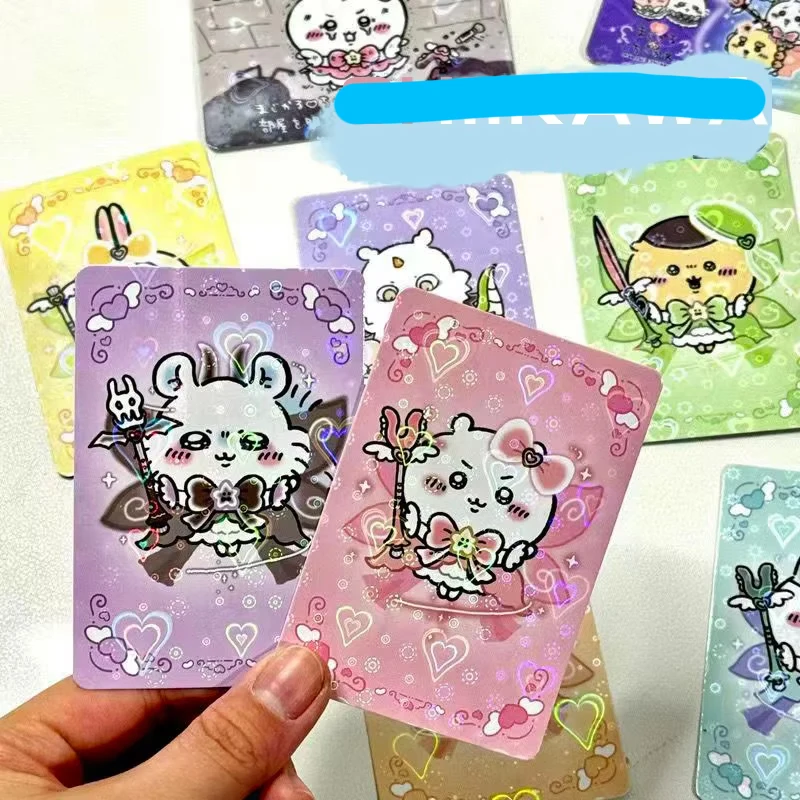 

Chikawas Japanese Small Card Laser Three-inch Card Cartoon Cute Decorative Angel Series Cartoon Character Collection Card Gift