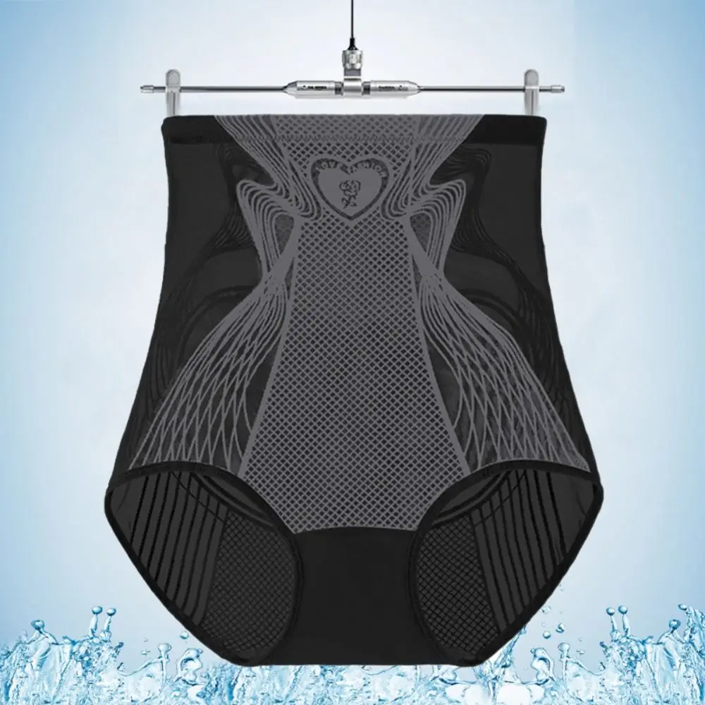 

High Waist Postpartum Body Shaper Mesh Transparent Panties Butt Lifter Briefs Shapewear Belly Contracting Seamless Underpants