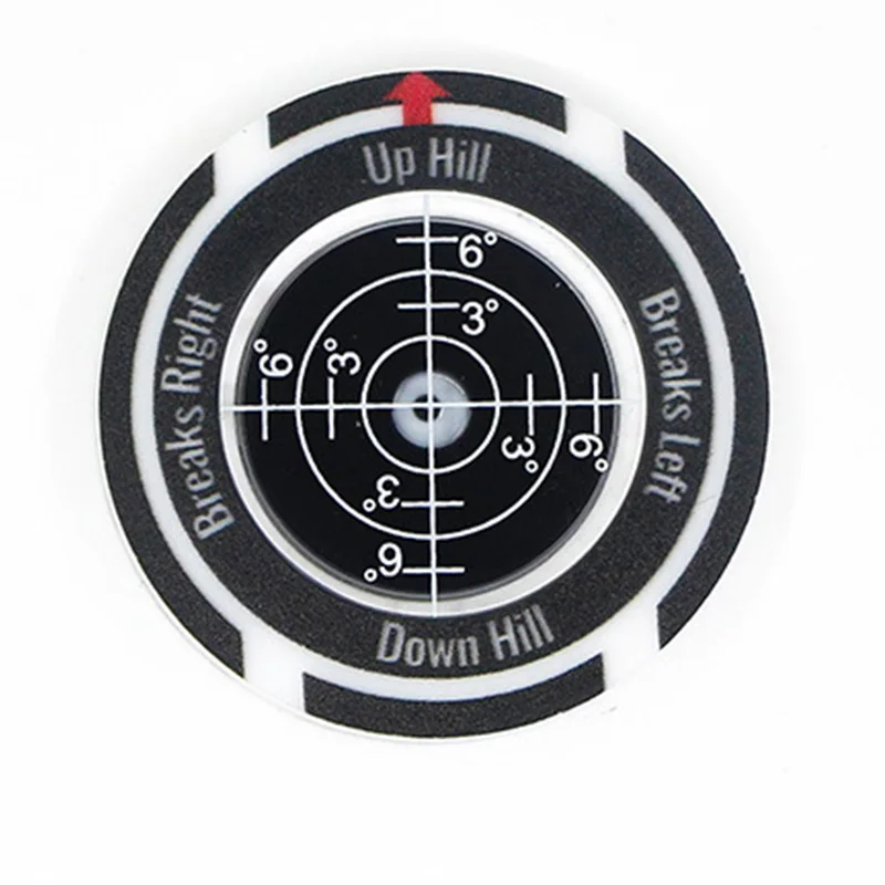 عالية الدقة جولة الأخضر قارئ الغولف وضع المعونة المنحدر القارئ 1 قطعة جولف قذفة الكرة علامة