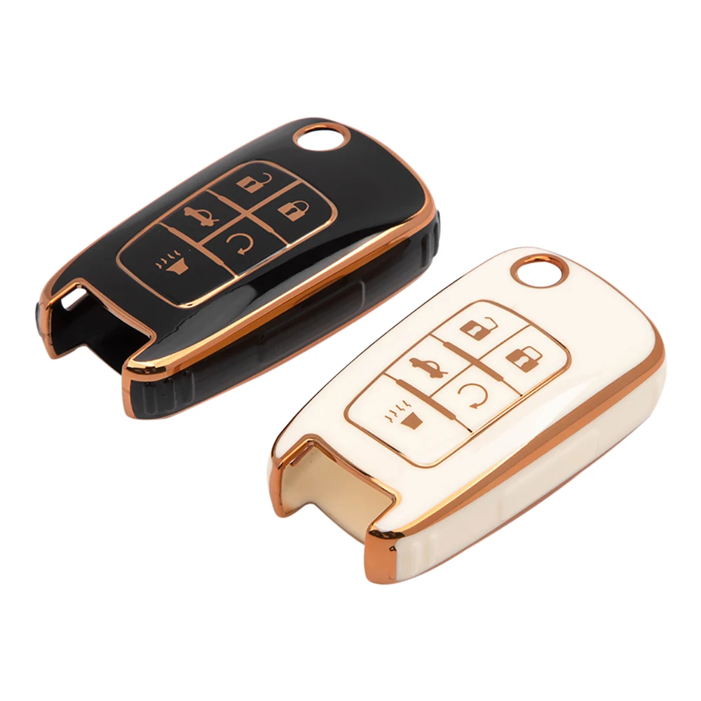 4 5Button TPU Car Key Case Cover For Chevrolet Chevy Malibu Camaro Cruze Traverse Spark Equinox Sonic Volt Protect Shell