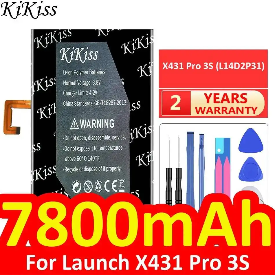 7800mAh High Capacity Tablet Battery Long-Lasting For Launch X431 Pro 3S L14D2P31
