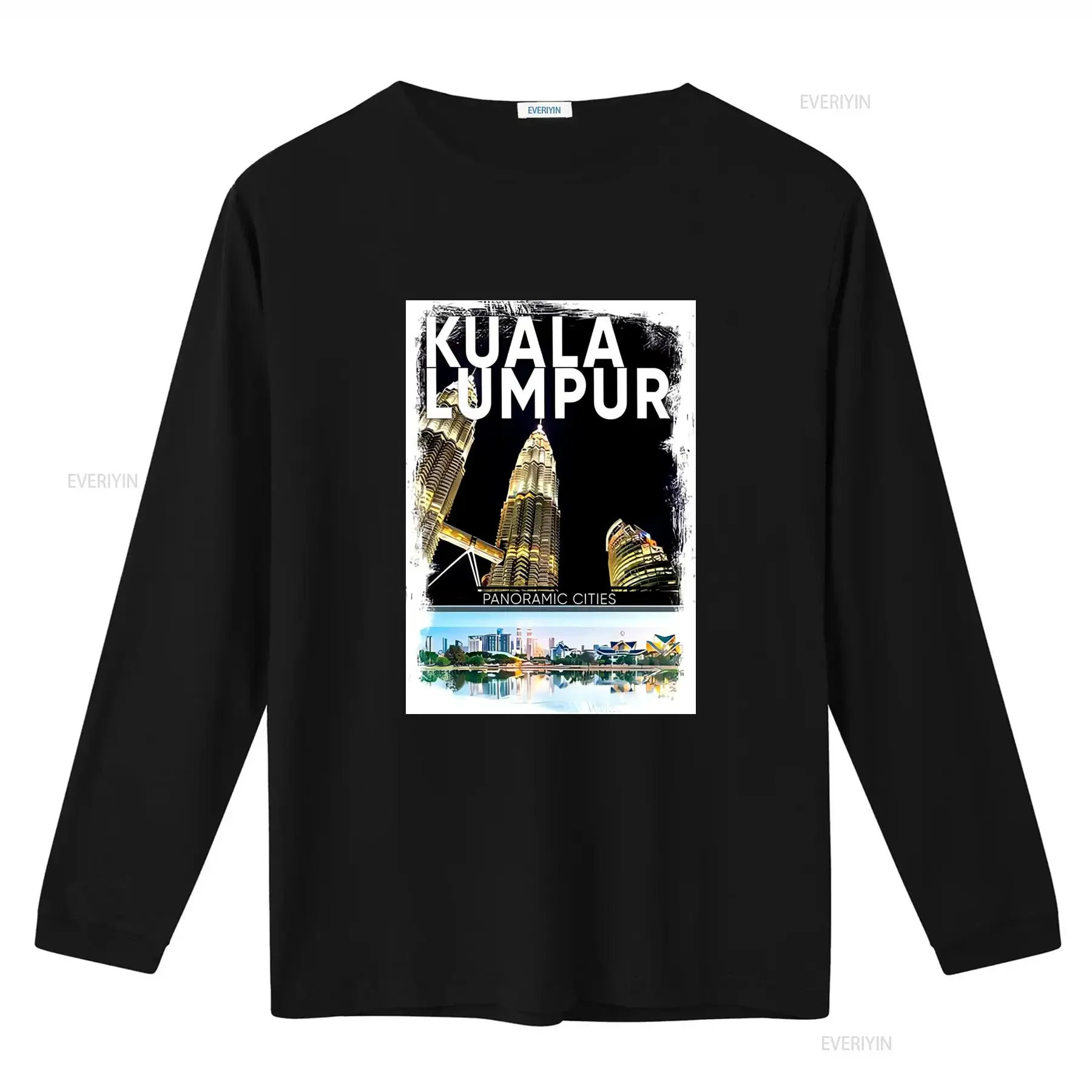 Kuala Lumpur Panoramic Cities Photo Malaysia Malaysian Capital Traveling Souvenir T Shirt vintage Washed Unisex Soft homme