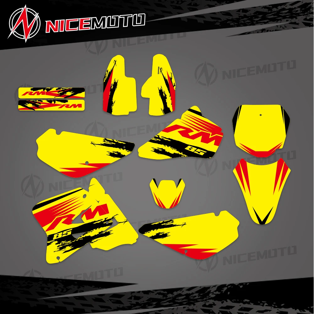 

Team Style For Suzuki RM80 RM85 RM 80 RM 85 2005-2018 Graphics Background Decals Sticker Motocross Customized Decoration 2017