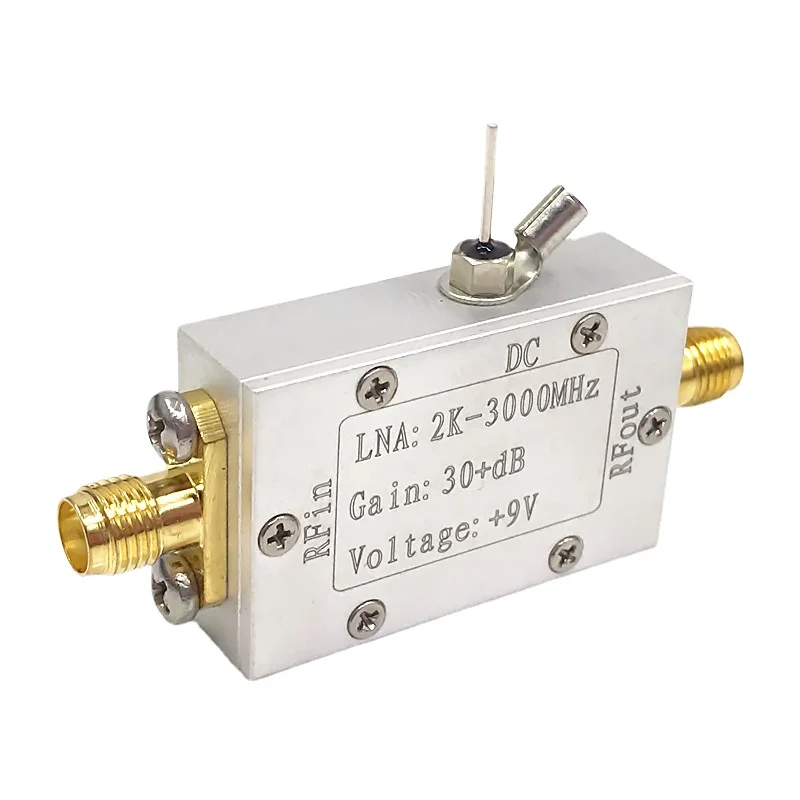 

2023 RF Low Noise Amplifier LNA Wideband Amplifier 2K-3000MHz Gain 30+dB For Shortwave FM Broadcast