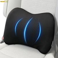 Car Seat Chair Back Cushion Tpe Gel Memory Foam Lumbar Back Brace Auto Seat Waist Pillow Support Cushion Pad For Home Office