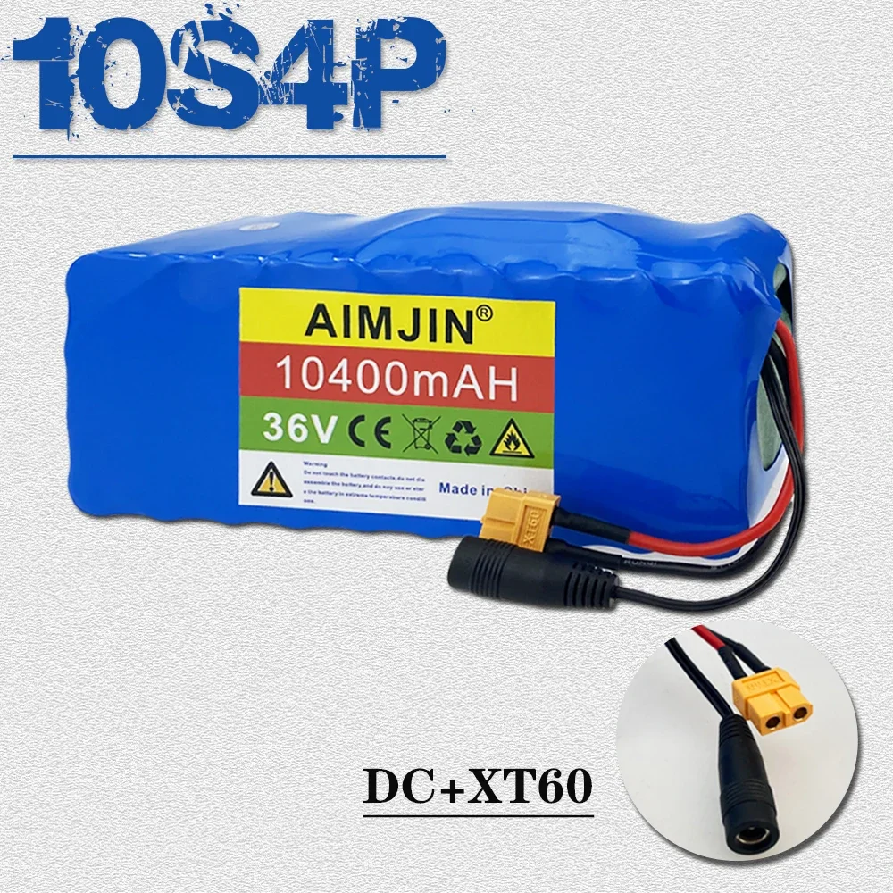 10S4P 36V 10400mAh Electric Scooter แบตเตอรี่ลิเธียม 18650 แบตเตอรี่ 36V 10.4Ah ไฟฟ้าสกู๊ตเตอร์ไฟฟ้าสกู๊ตเตอร์แบตเตอรี่ 36v