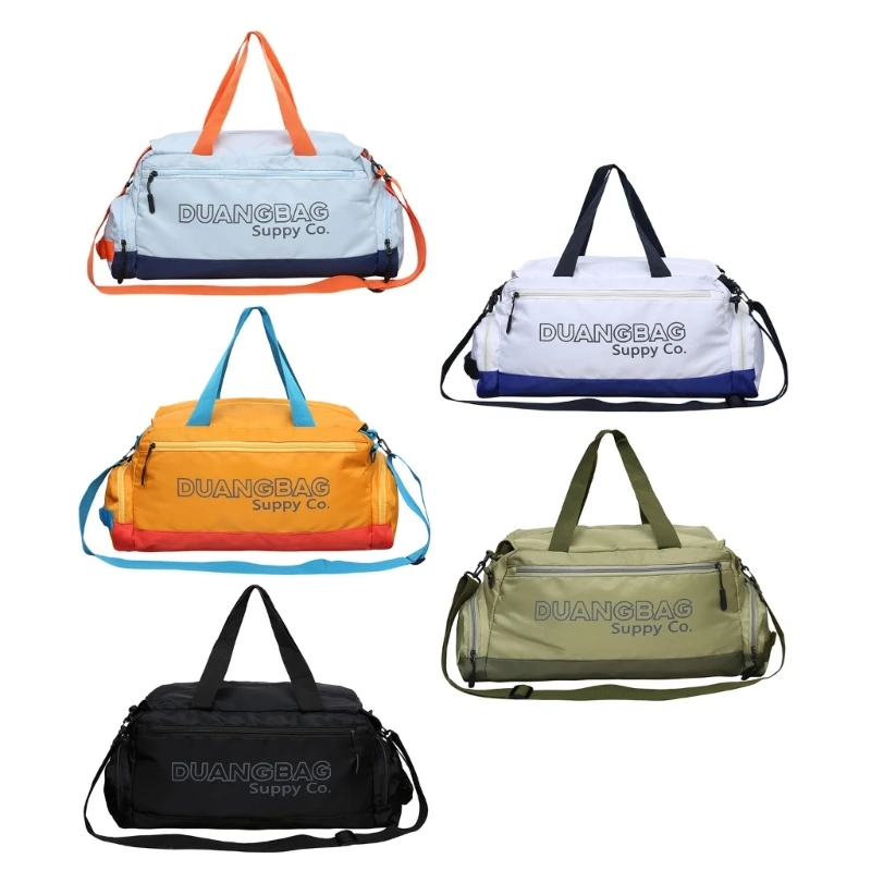 E74B Grote capaciteit Dames Heren Sport Gym Schoudertas Nylon Waterdichte Crossbody Reizen Grote rugzak voor buitenactiviteiten