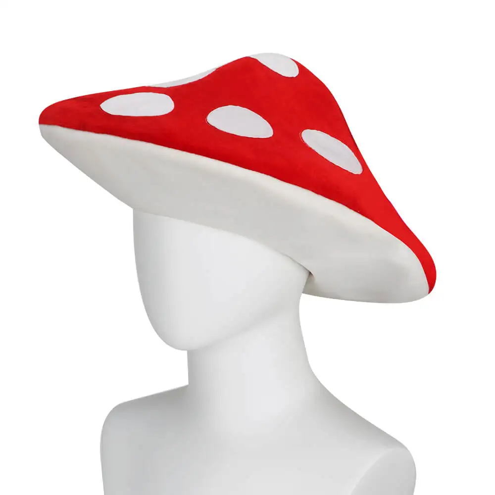 ハロウィンキノコ帽子子供大人のヘッドギア面白いソフト水玉ヴィンテージヘッドカバー仮装パーティー大会 Takerlama