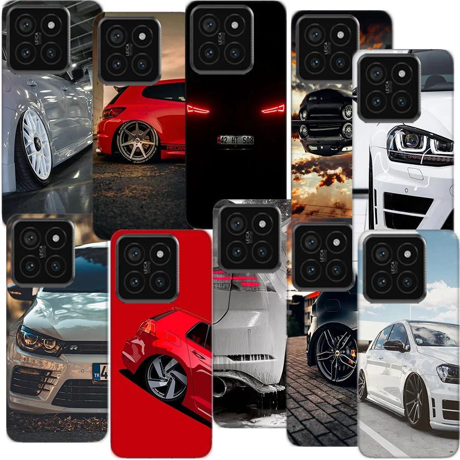 Sport Car Golf 7 Clear Phone Case For Xiaomi Poco F6 F5 Pro F3 X5 X4 NFC F4 X3 GT M5 M5S M4 M3 Pro F2 F1 Cover Coque Hard PC Cel