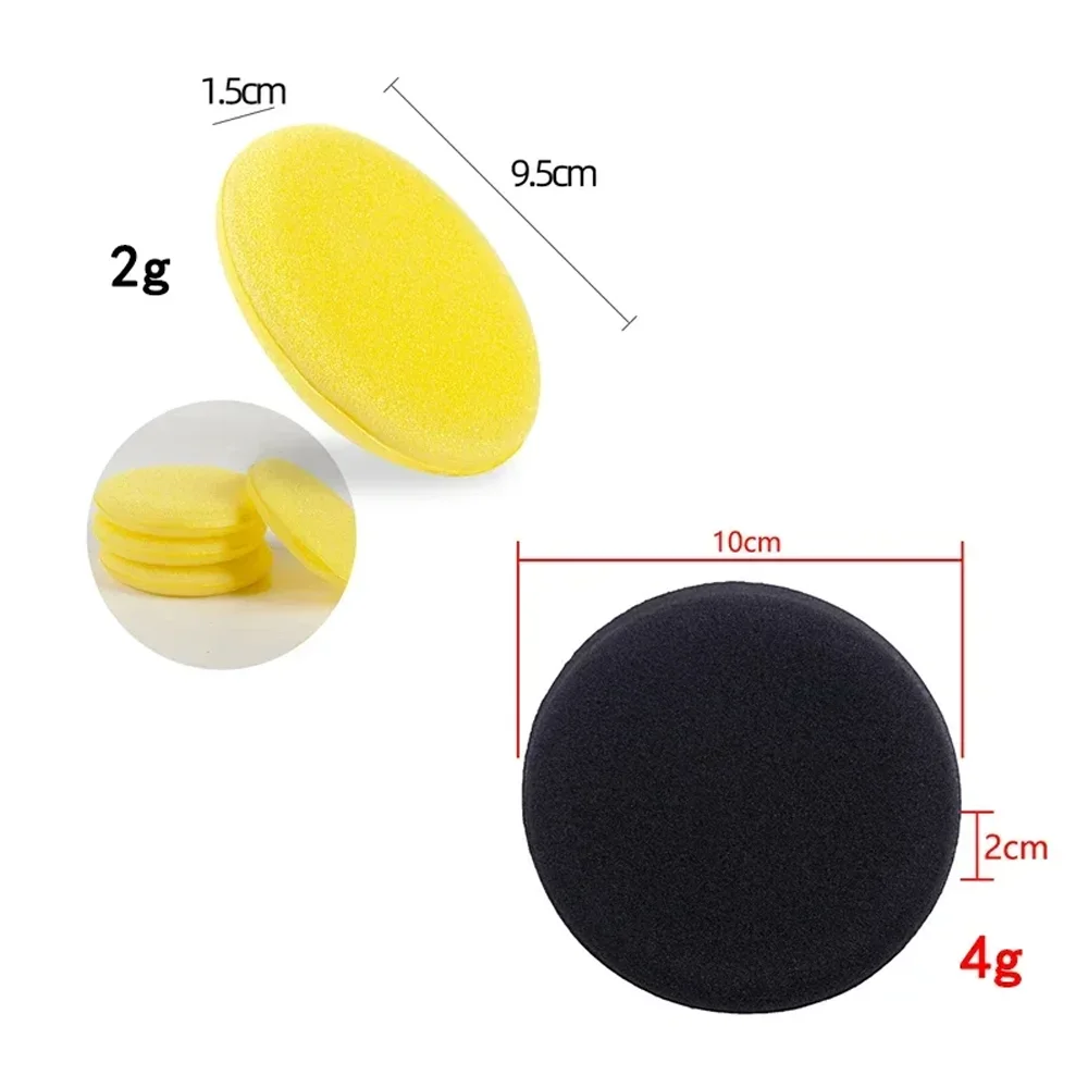 50pcs Round Car Ultra Soft Foam Waxing Pad High Density Auto Applicator Pads Sponge Cleaning Tool Auto Detail Accessories