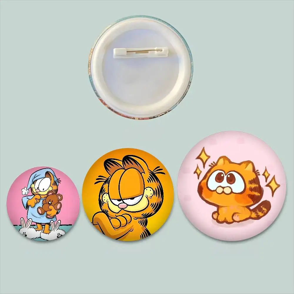 Cute Anime G-Garfields Cat Badges Badge Metal Brooch For Bag Clothes Hat Decor Jewelry Accessories Gifts