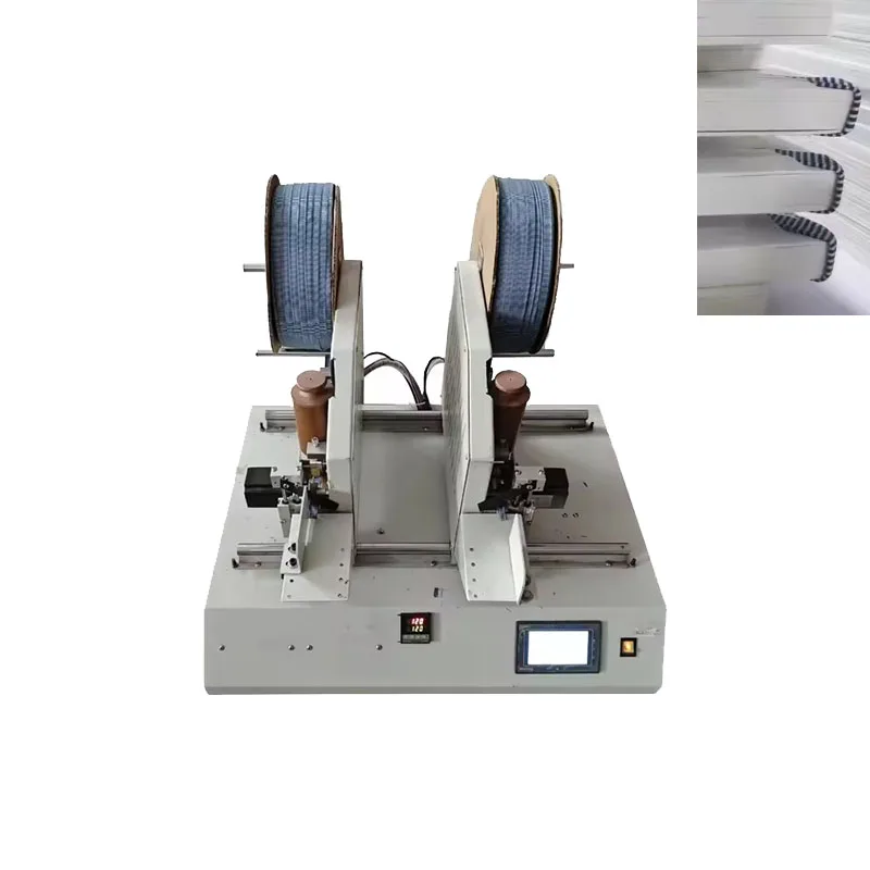 

Paper Book Spine Head Tail Cotton Fabric Pasting Machine Block Endband Applying Paper Book Banding Machine