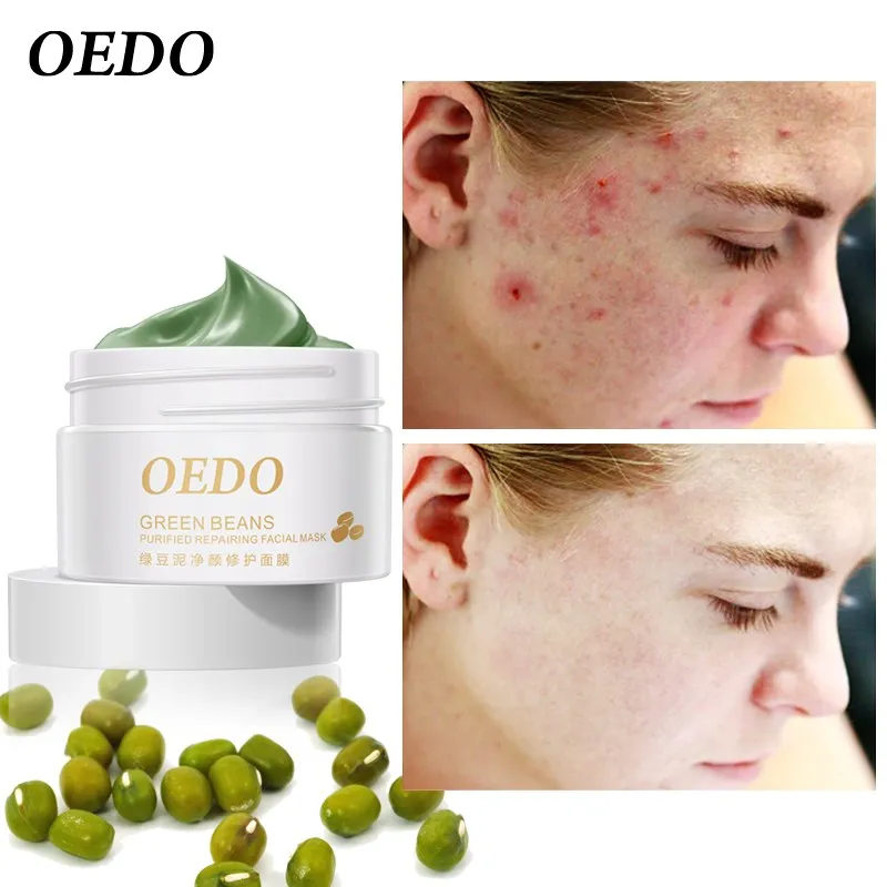 Hot Face Cleansing Mung Bean Mud Peeling Acne Blackhead Treatment Mask Remover Contractive Pore Whitening Hydrating Care Creams