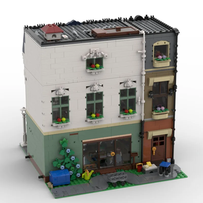 MOC-247997 Central Store Model Building Building Block Streetscape Series City Building Blocks Creative Toys Gift 3381PCS