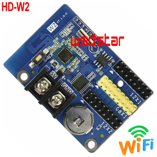 HUIDU HD2020 HD-W2 (HD-W00 HD-W02 stop production) WIFI 2*HUB12 Single color 512*32 pixels LED display control card