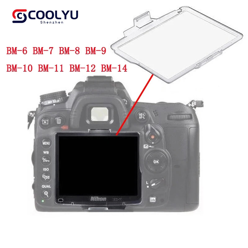 BM-6/7/8/9/10/11/12/14 Plastic Monitor Dustproof Cover Protector for Nikon D200 D80 D300 S D700 D90 D7000 D800 D800E D600 D610