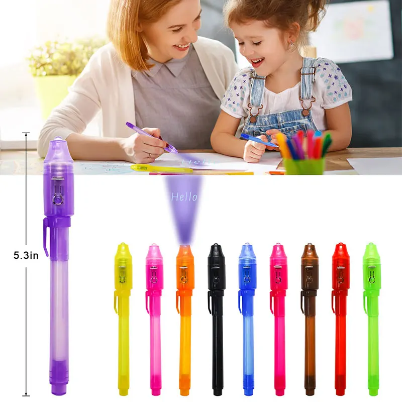 70Pcs Invisible Ink Pen With UV Pen Light Invisible Disappearing Ink Pen for Secret Message for Kids Christmas