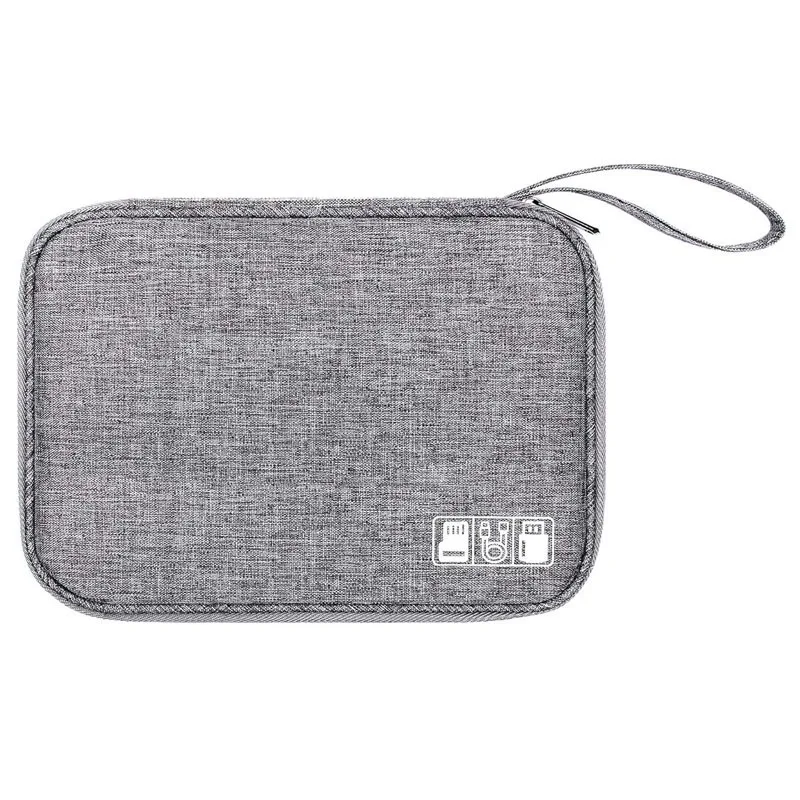 Solid color simple and practical portable power bank storage bag digital bag travel charging cable earphone storage bag data cab