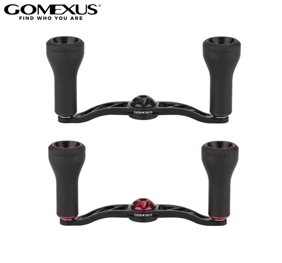 Gomexus de 100mm Manivela de alumínio com botão de TPE para Shimano Bantam Metanium Daiwa Steez Abu Garcia Okuma Baitcasting DC-S20