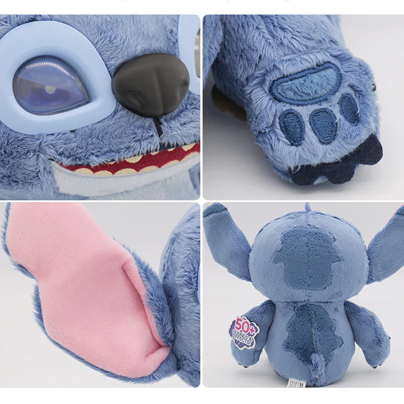 30CM Lilo e Stitch Disney Giocattoli di peluche elettrici Anime Farcito di Natale Kawaii Stich Doll Peluche Bambini Compleanno Giocattoli carini Regali