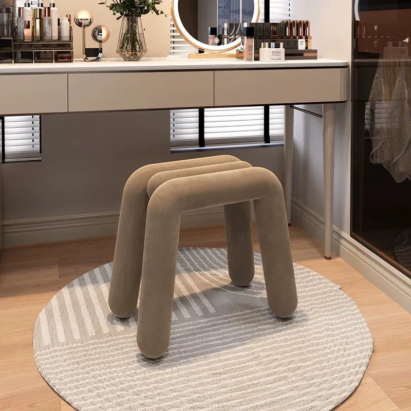 

Furniture Footrest Ottoman seat puffs shoe changing stool dressing stool bedroom dressing stool luxury shaped chair dressing tab