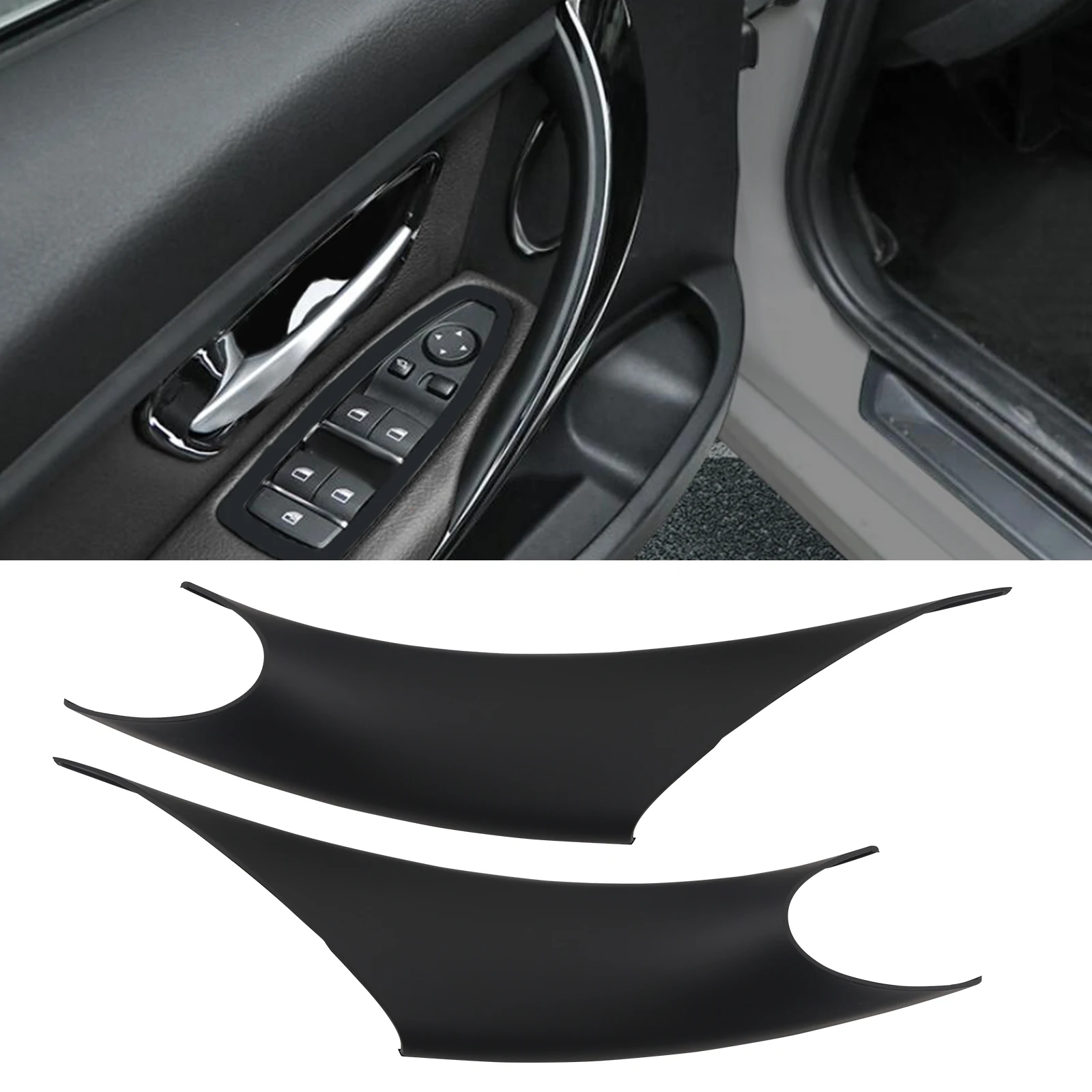 Car Interior Door Handle Cover For BMW 3 4 Series F30 F31 F34 F80 M3 2012-2018 F32 F33 F36 F82 F83 M4 2014-2017 Accessories