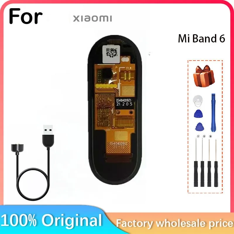 Per la riparazione dello schermo LCD del braccialetto intelligente Xiaomi Mi Band 6 + touch screen, con NFC