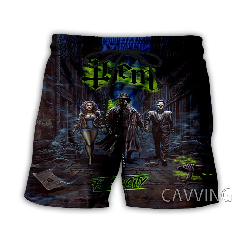 CAVVING 3D Print  Them Rock Band   Summer Beach Shorts Streetwear Quick Dry Casual Shorts Sweat Shorts for Women/men