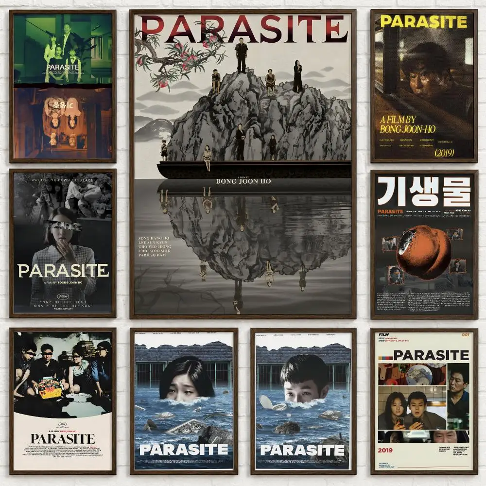 Movie Parasite Poster Self-adhesive Art Waterproof Paper Sticker Coffee House Bar Room Wall Decor
