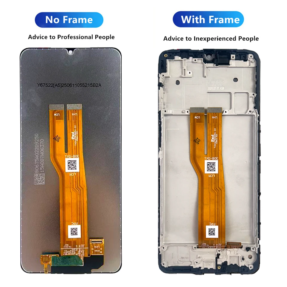 Pantalla LCD de 6.7" para Samsung Galaxy A07 4G, ensamblaje de táctil y digitalizador para Samsung A075F A075B A075M, reemplazo de pantalla 3