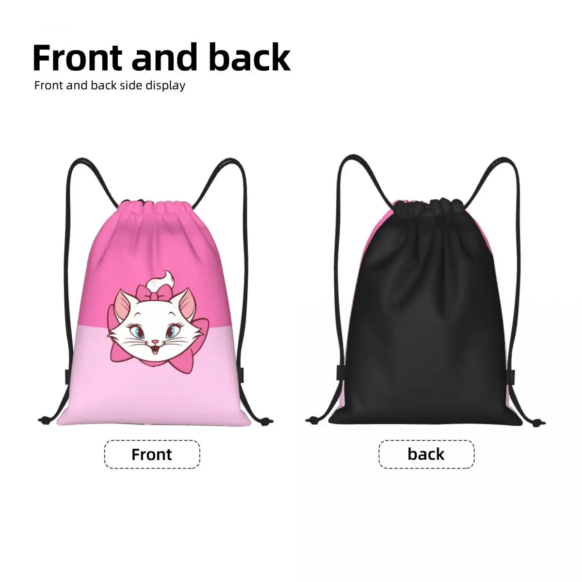 Sac à dos de sport personnalisé Marie Proximité Wstring pour hommes et femmes, sac de sport, sac à provisions Cat Manga