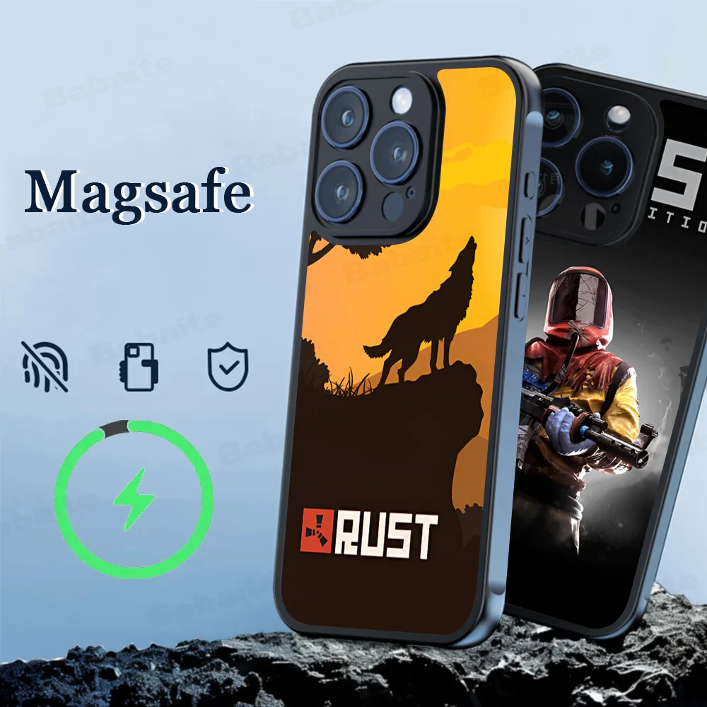 RUST Game Phone Case Magnetic Case For IPhone 16 14 13 12 11 15 Pro Max Plus For Magsafe Wireless Charge Cover