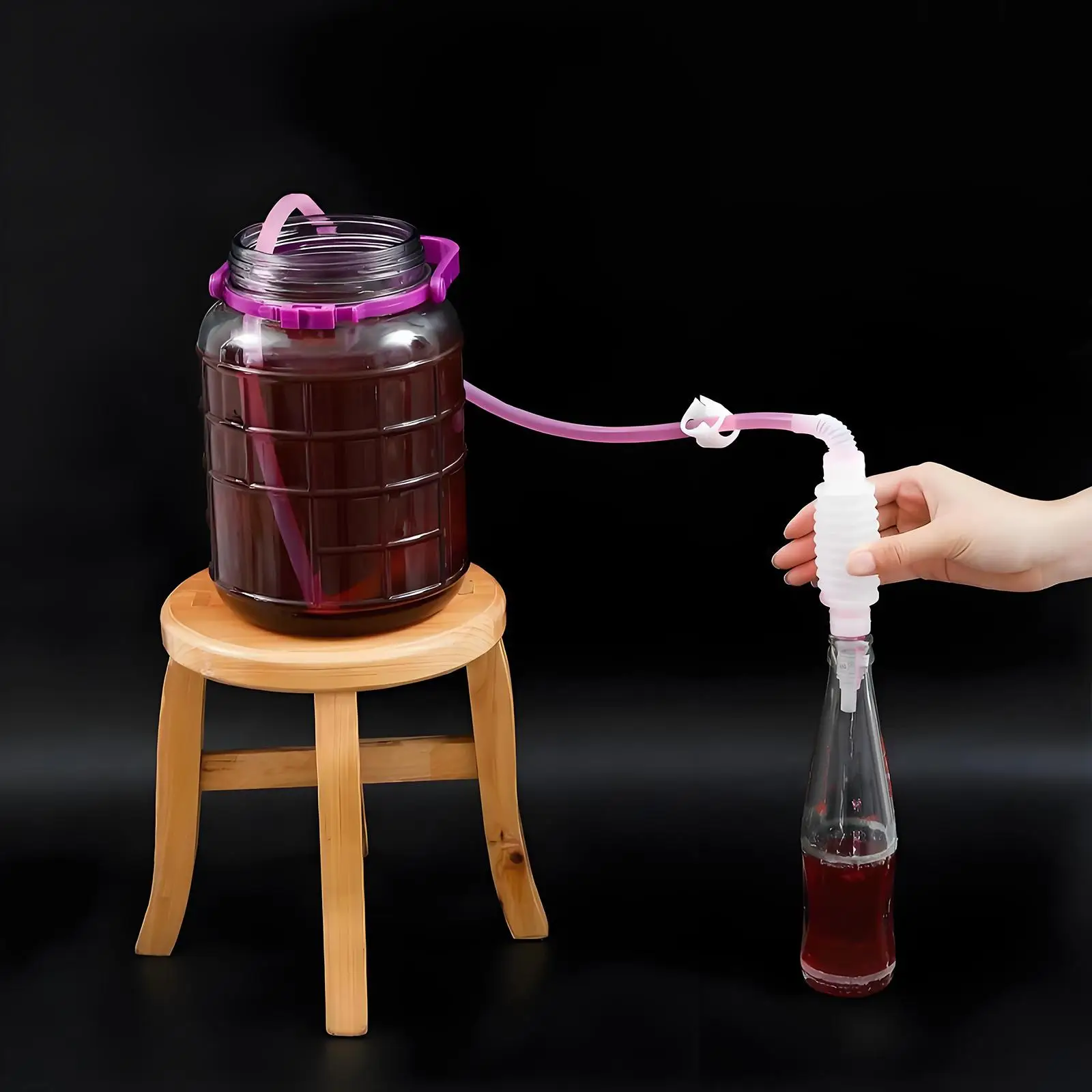 Automatic Mini Wine Pump Dispenser PP Construction Clean Hygienic Sealed Design Pump for Liquid for Home Bar Use