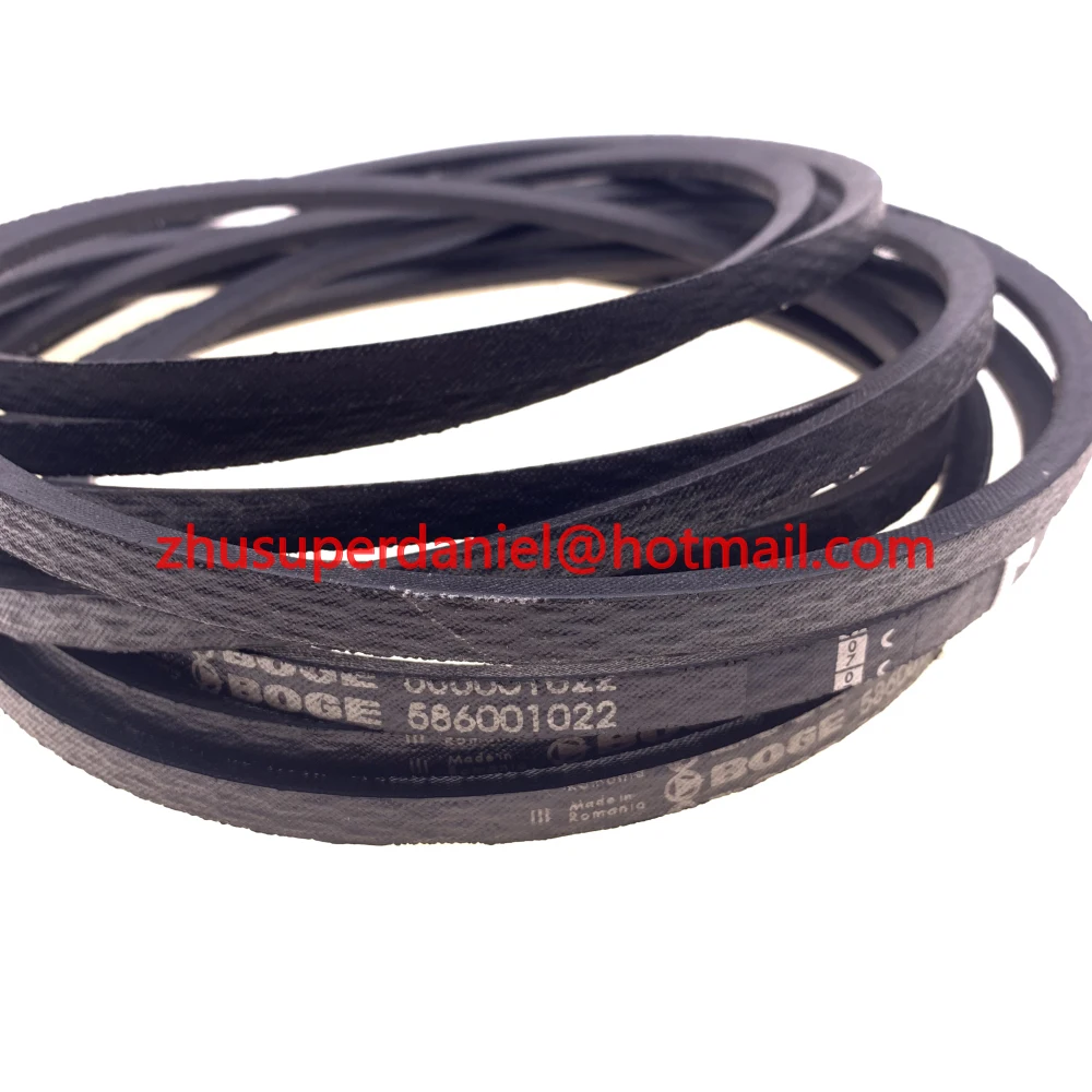6pcs/lot genuine 586001022 BOGE booster screw compressor black rubber V-belt