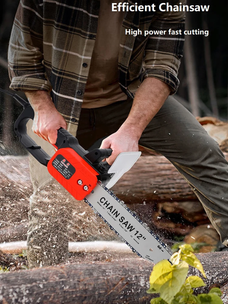 Mini Handheld Chainsaw Portable High Power Electric Saw Alloy Chain Efficient and Fast Cutting Without Burn Machine Cut Firewood