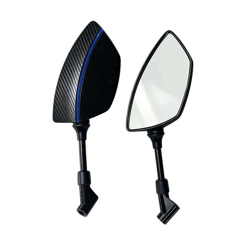 2Pcs Universial 8/10mm Motorcycle Rearview Mirrors For MT-03 MT-07 Z650 Z750 Z900 Side Convex Mirror 6