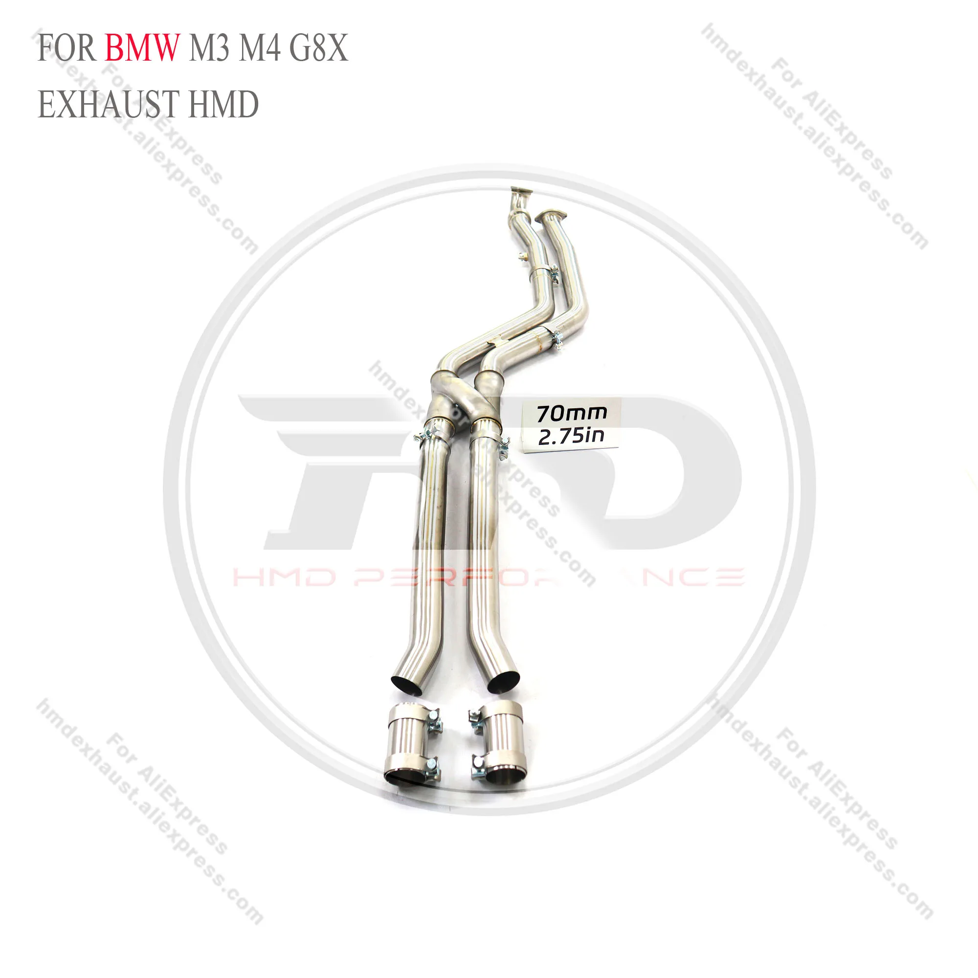 

Средняя труба из нержавеющей стали для BMW M3 M4 G8X с Z-образной трубой, выхлопная система HMD, сертифицированное качество.