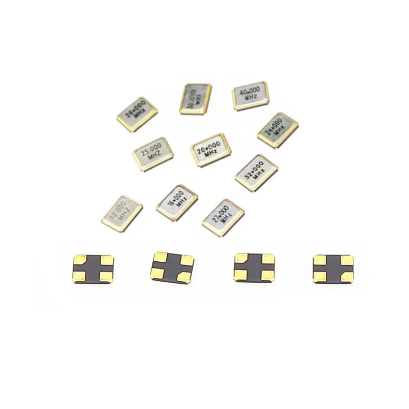 10PCS/LOT 3225  SMD Passive Crystal Oscillator 4PIN Oscillator 8Mhz 11.0592Mhz 12Mhz 13.56Mhz 14.31838Mhz 16Mhz 20Mhz 22.1184Mhz