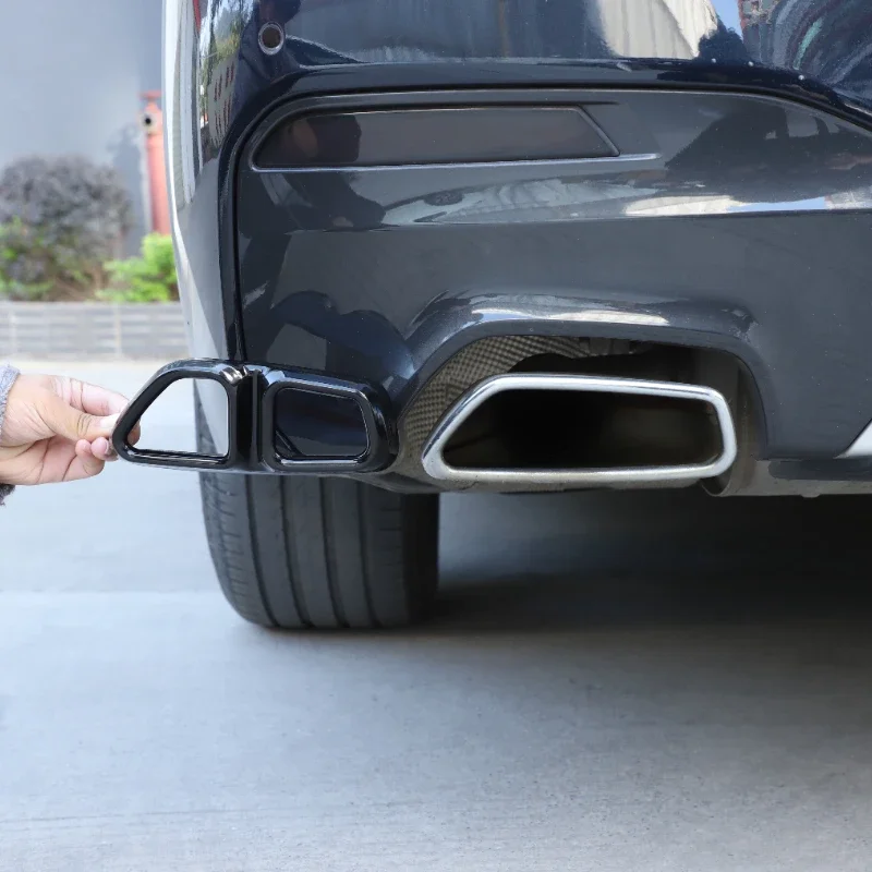 

Suetlcoity для BMW 5 6 серии GT G30 G31 G32 G38 2018-2023, задняя крышка выхлопной трубы автомобиля, накладка, автомобильные аксессуары