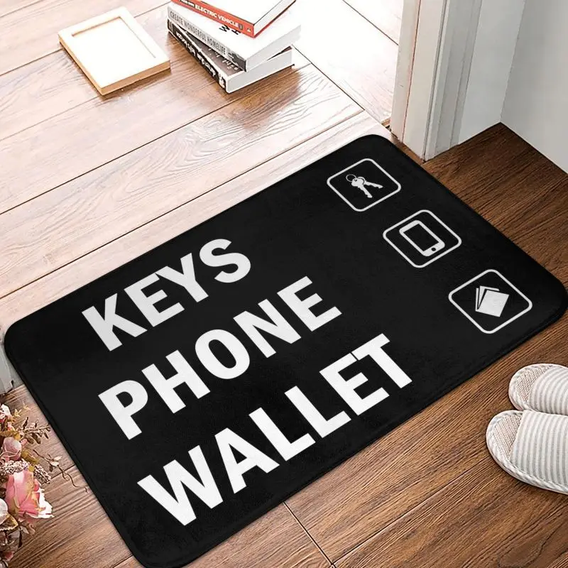 Custom Keys Phone Wallet Doormat Anti-Slip Entrance Kitchen Bathroom Welcome Floor Door Mats Garage Carpet Rug